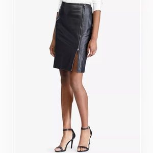 Lauren Ralph Lauren Black Leather Skirt